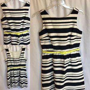 The Limited Blue/White Striped Sleeveless Dress